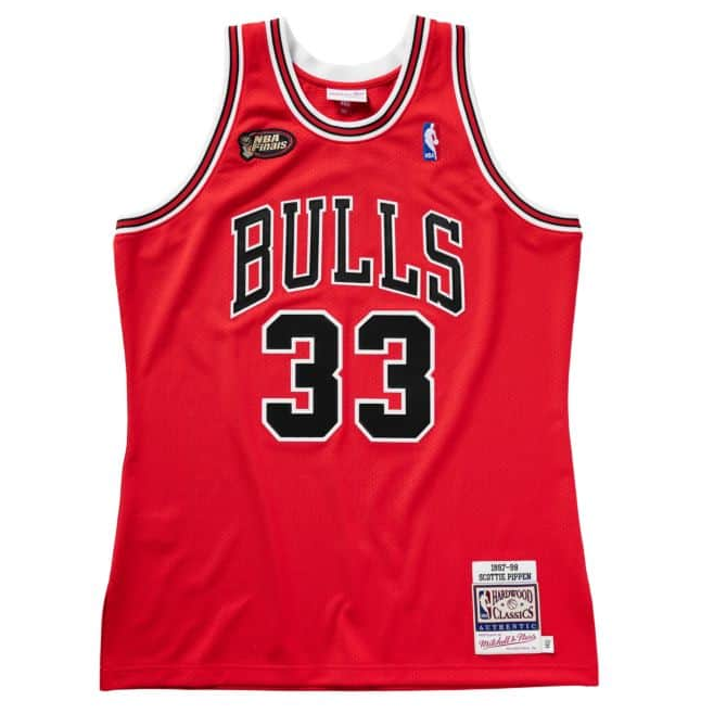 Men's Chicago Bulls #33 Scottie Pippen Red 1997-98 Finals Throwback Stitched Basketball Jersey Men's Chicago Bulls #33 Scottie Pippen Red 1997-98 Finals Throwback Stitched Basketball Jersey